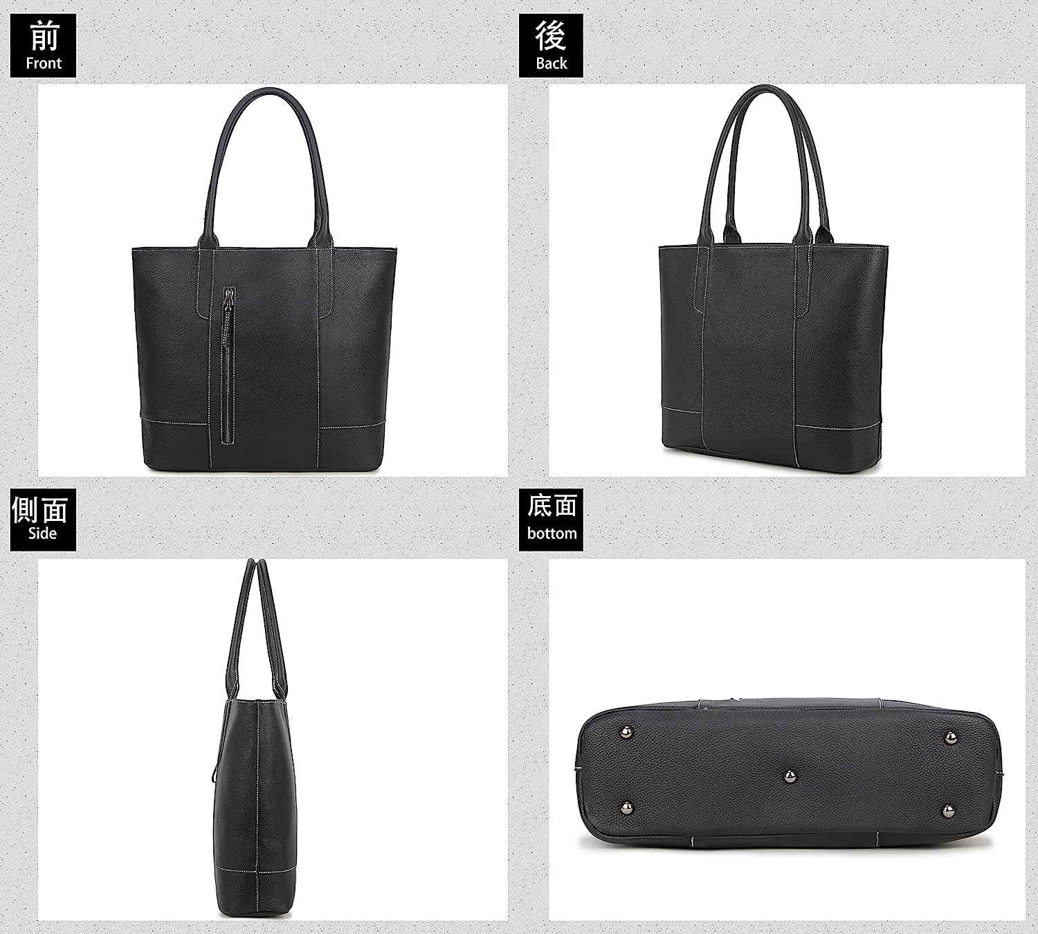 トートバック メンズ 大容量 レザー ビジネス 多機能 ファスナー ブランド 通勤 男性用 トート[2]