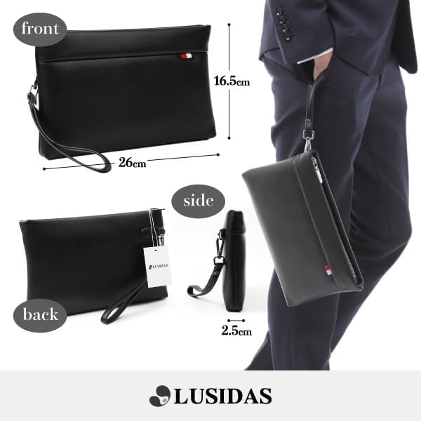 セカンドバック メンズ クラッチバッグ メンズ セカンドバッグ パーティー バック メンズ 結婚式 小さめ 本革 薄型 レザー パーティークラッチバック セカンドバック[5]