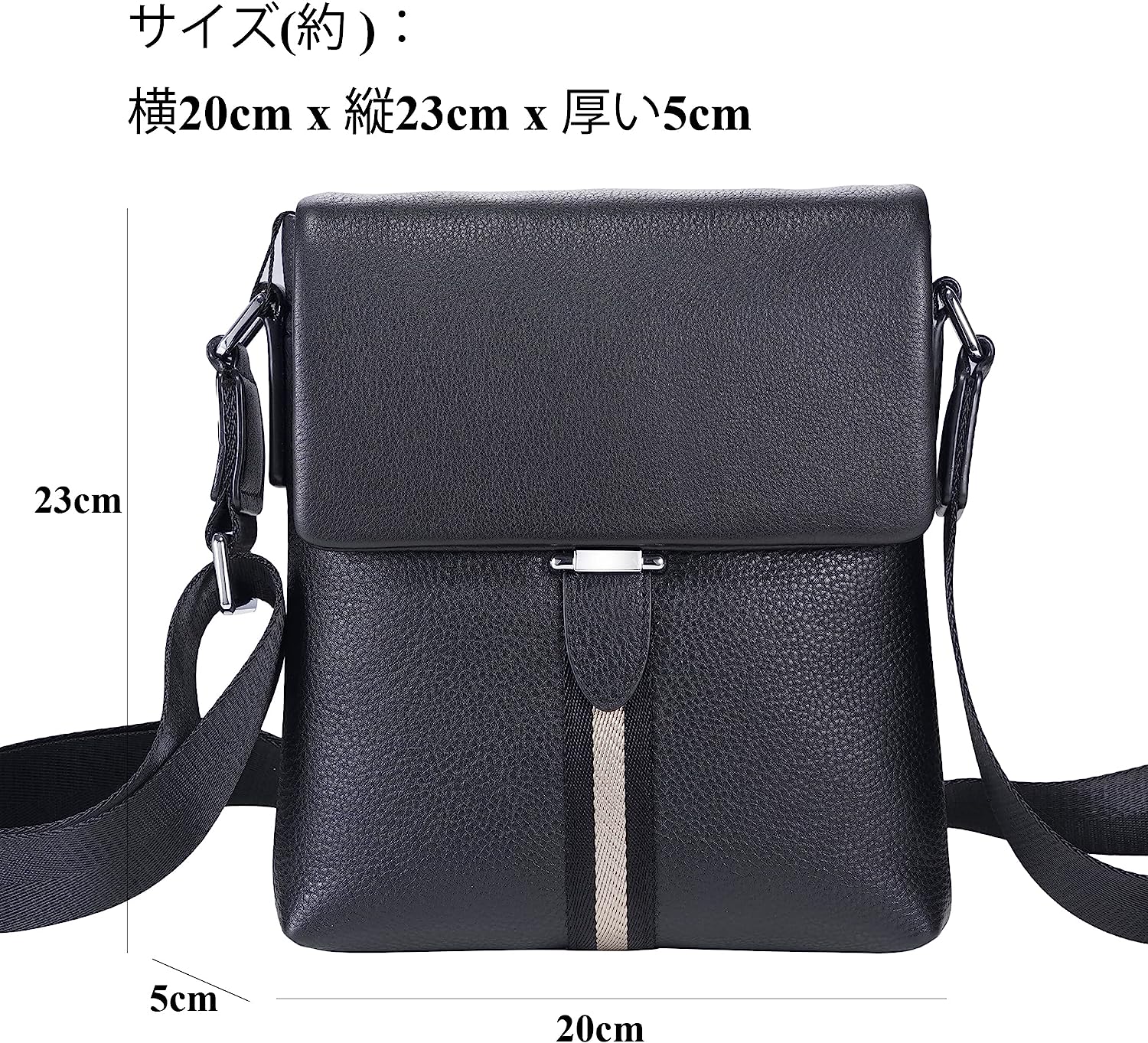 ショルダーバッグ メンズ 小さめ 本革 牛革 斜め掛けバッグ メッセンジャーバッグ カジュアル[1]
